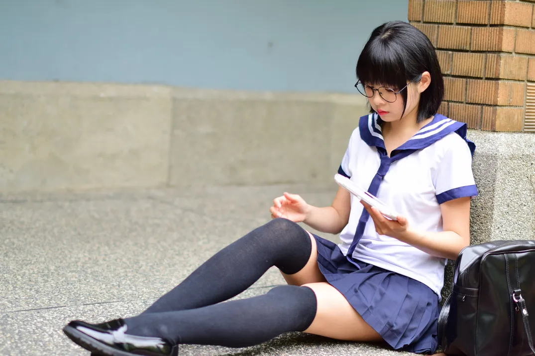 [Mzsock] NO.171 Hailin student uniform street photography#[73P]-69